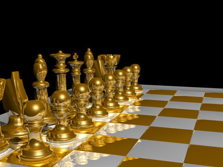 Raytraced chessboard